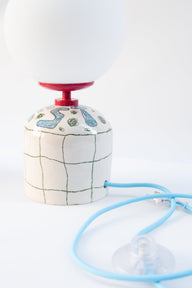 Besties El Çizimi Seramik Masa Lambası-Masa Lambası-Maku Ceramic-NowShopFun