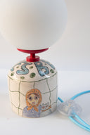 Besties El Çizimi Seramik Masa Lambası-Masa Lambası-Maku Ceramic-NowShopFun