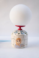 Besties El Çizimi Seramik Masa Lambası-Masa Lambası-Maku Ceramic-NowShopFun