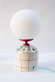 Besties El Çizimi Seramik Masa Lambası-Masa Lambası-Maku Ceramic-NowShopFun