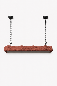 Beton Dokulu Lineer Led Sarkıt Avize-Avize-Tarz Aydınlatma-KİREMİT RENGİ-NowShopFun