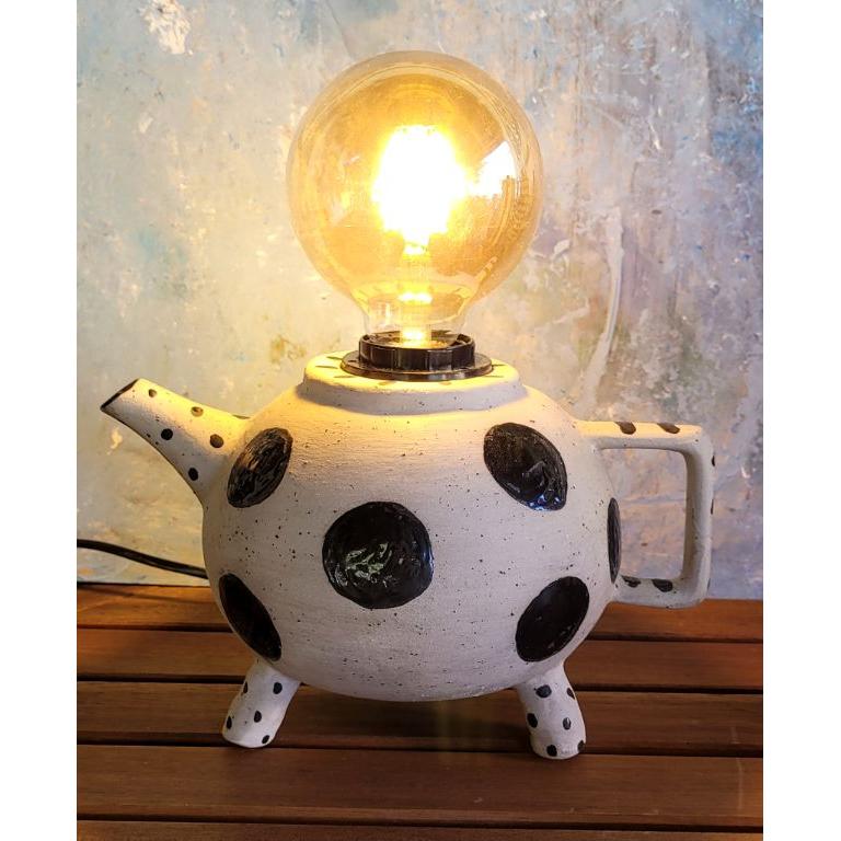 Beton Efektli, Çaydanlık Formlu Abajur