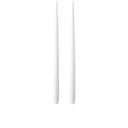 Beyaz Kokusuz 2'Li Uzun Konik Mum 42 Cm