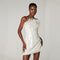 Beyaz Otrişli Payet Elbise Luna-Elbise-PETRA PETROVA-XS-NowShopFun