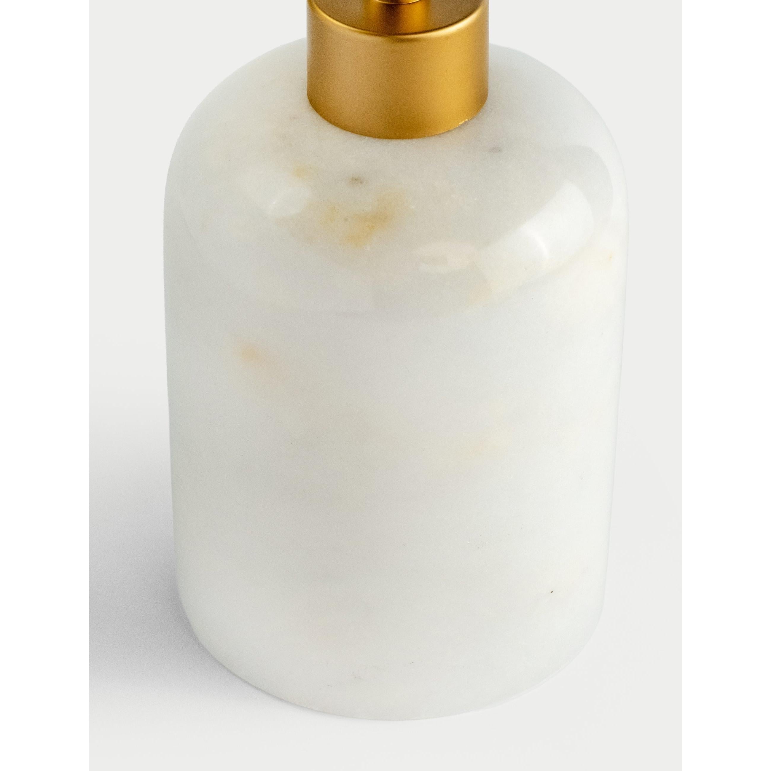 Bianco Mermer Sıvı Sabunluk - Mat Gold