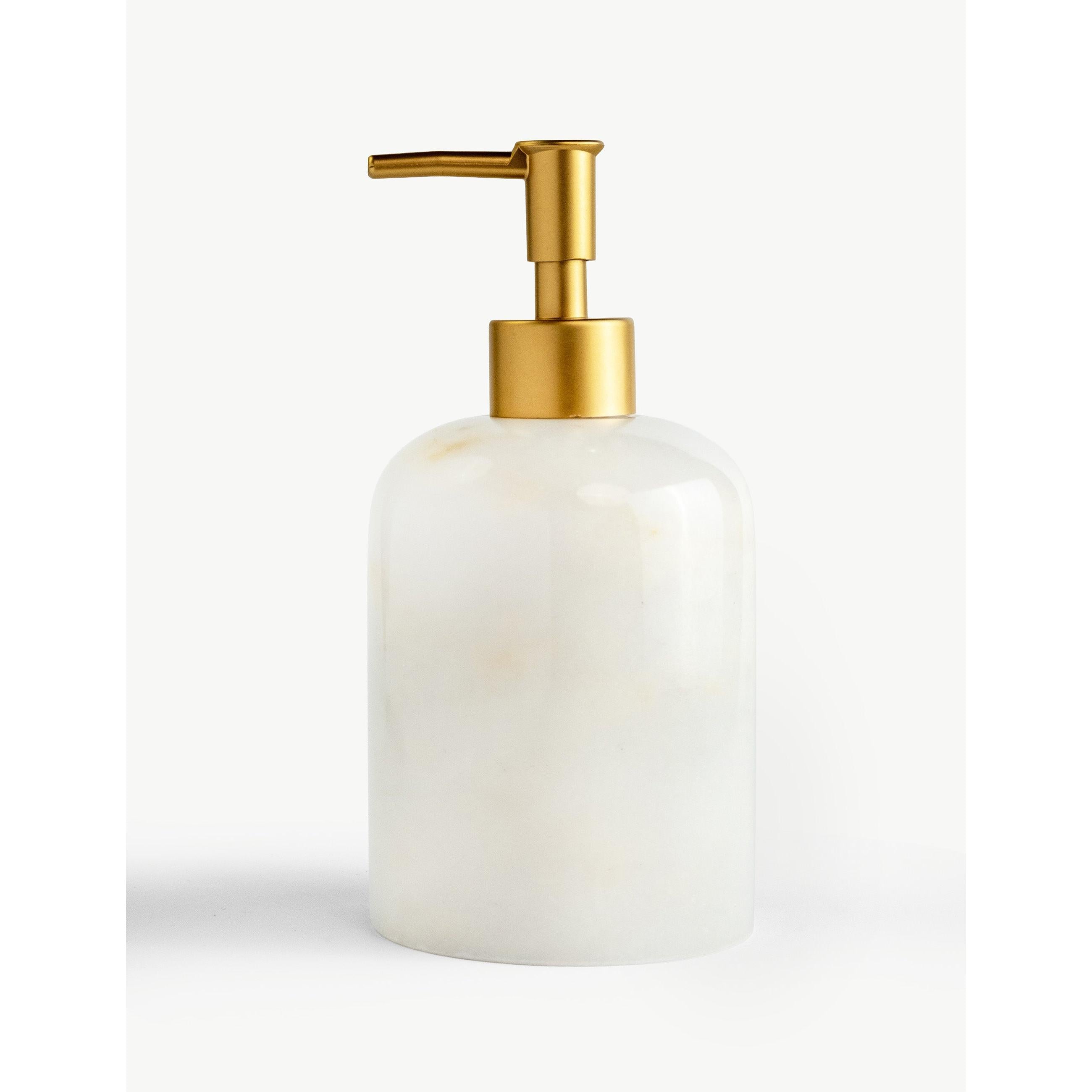 Bianco Mermer Sıvı Sabunluk - Mat Gold