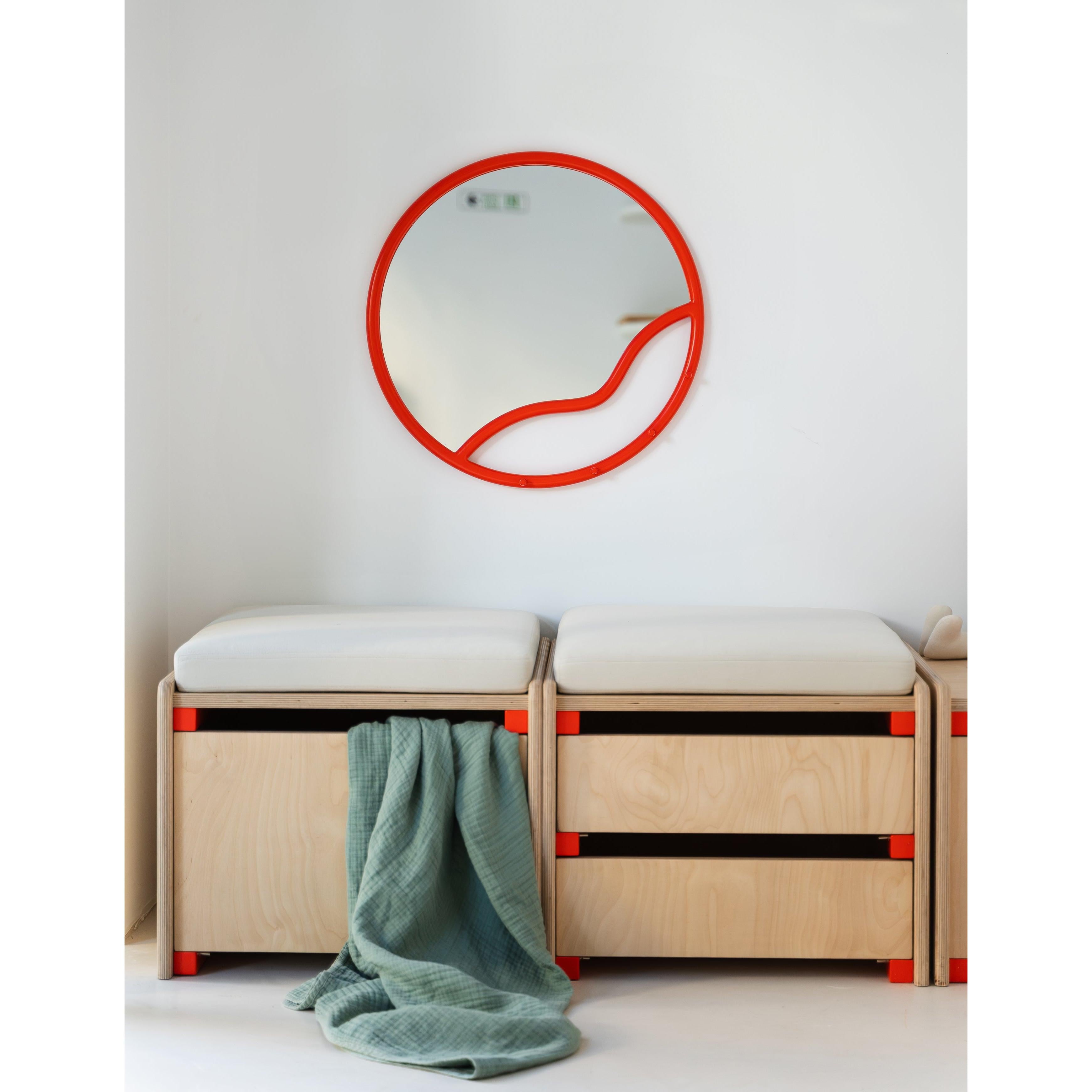 Bite Ayna-Duvar Aynası-Kiddiverse-Kırmızı-NowShopFun