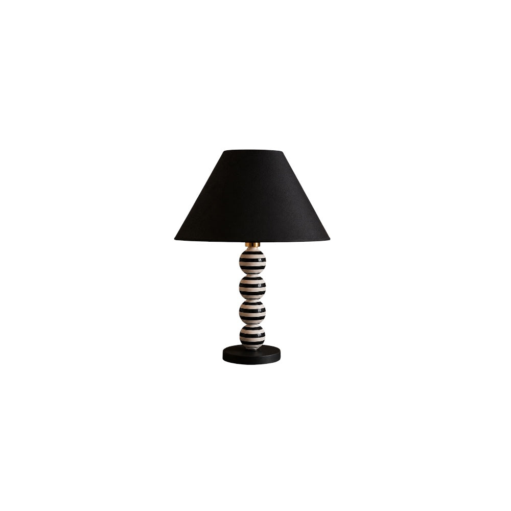 Black White El Yapımı Seramik Toplu Abajur-Abajur-Zen Hand Design-NowShopFun