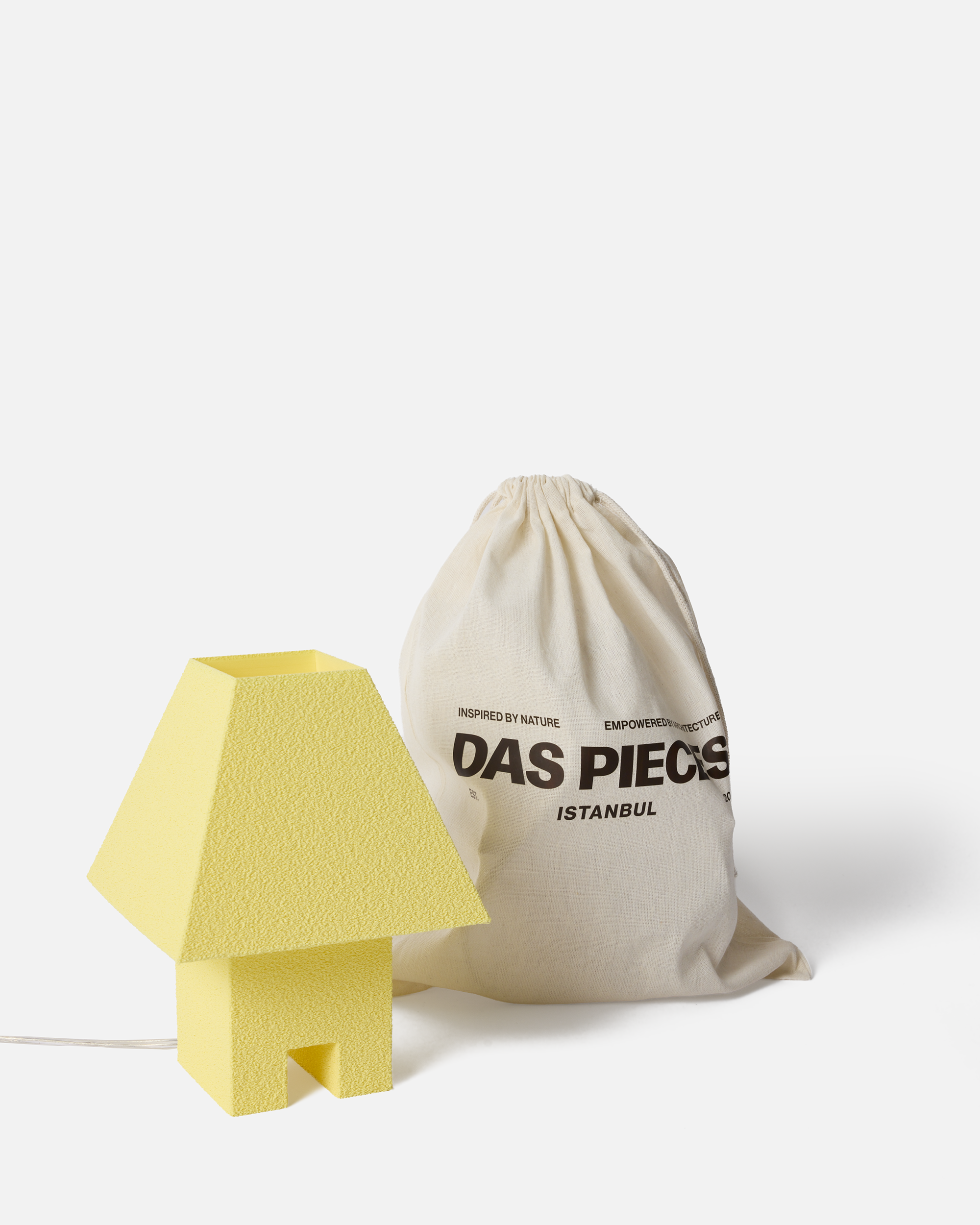 Block Mini Masa Lambası-Masa Lambası-Das Pieces-Pastel Sarı-NowShopFun