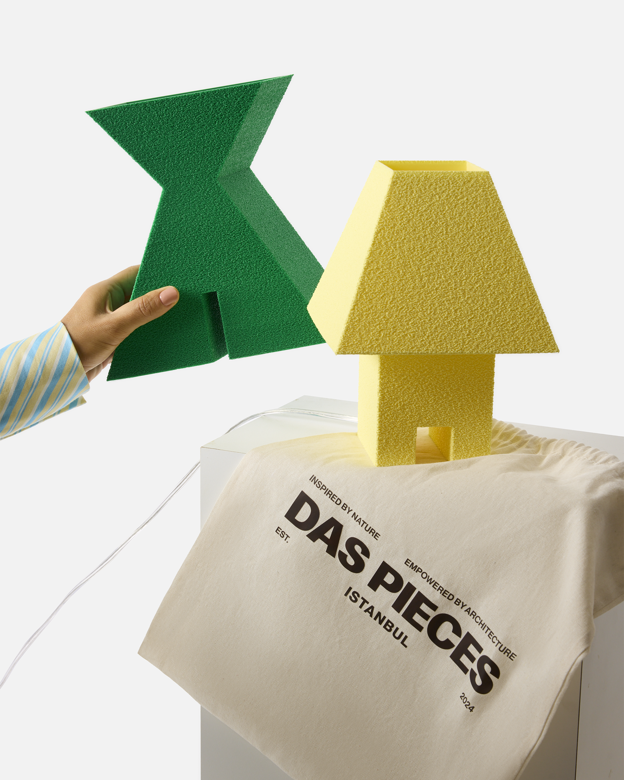 Block Mini Masa Lambası-Masa Lambası-Das Pieces-Pastel Sarı-NowShopFun