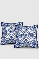 Blue Blanc Dekoratif Yastık - 50x50 (2'li Set)