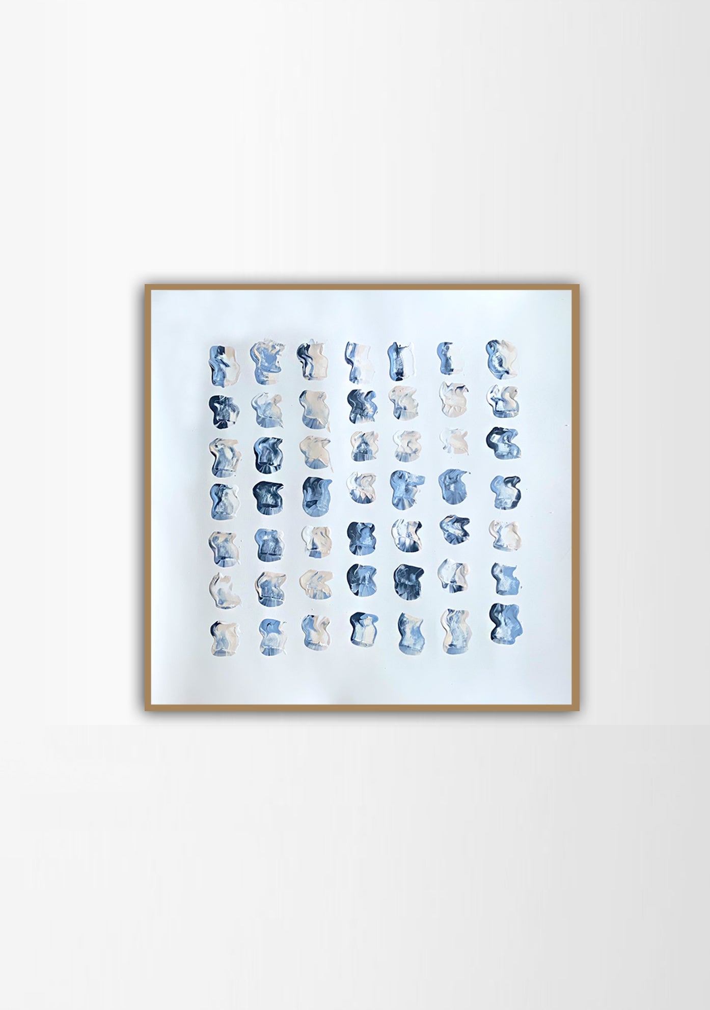 Blue Dots Kanvas Üzeri Akrilik El Yapımı Tablo