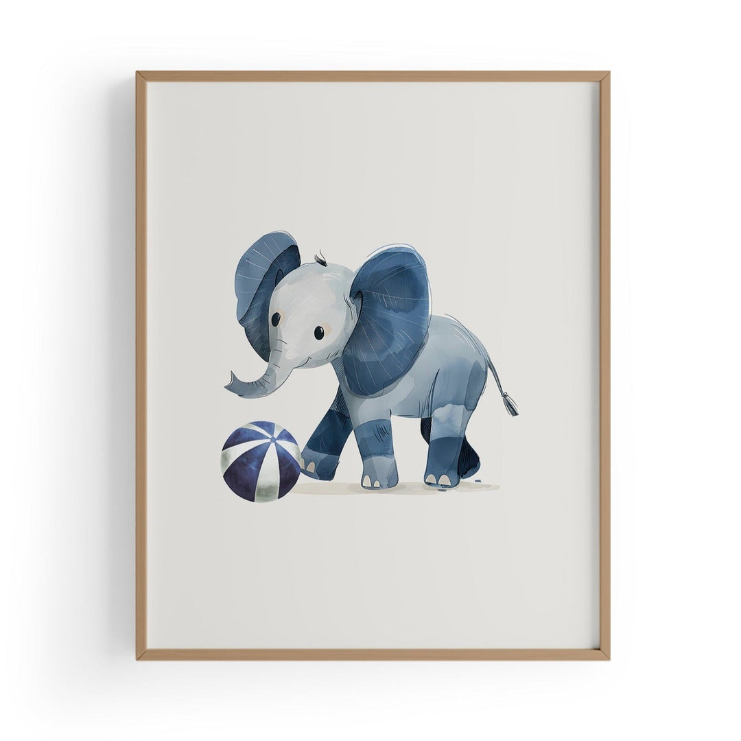 Blue Elephant Çocuk Odası Tablo-Baskı-ODA.products-30 x 40 cm-Ahşap-NowShopFun