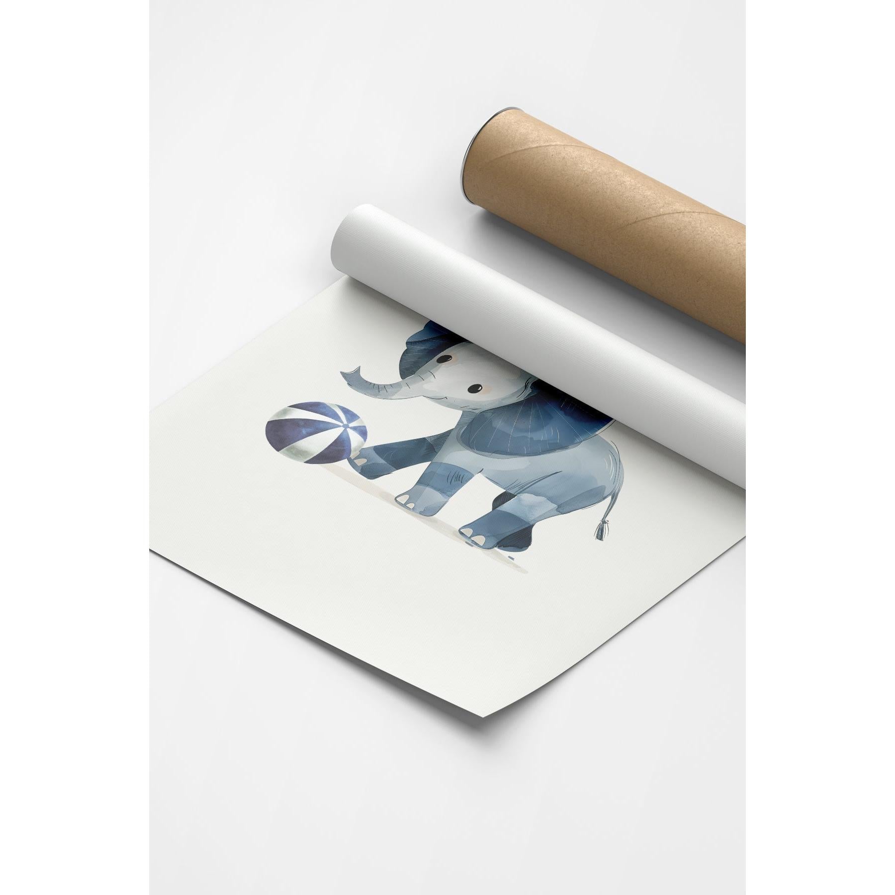 Blue Elephant Çocuk Odası Tablo