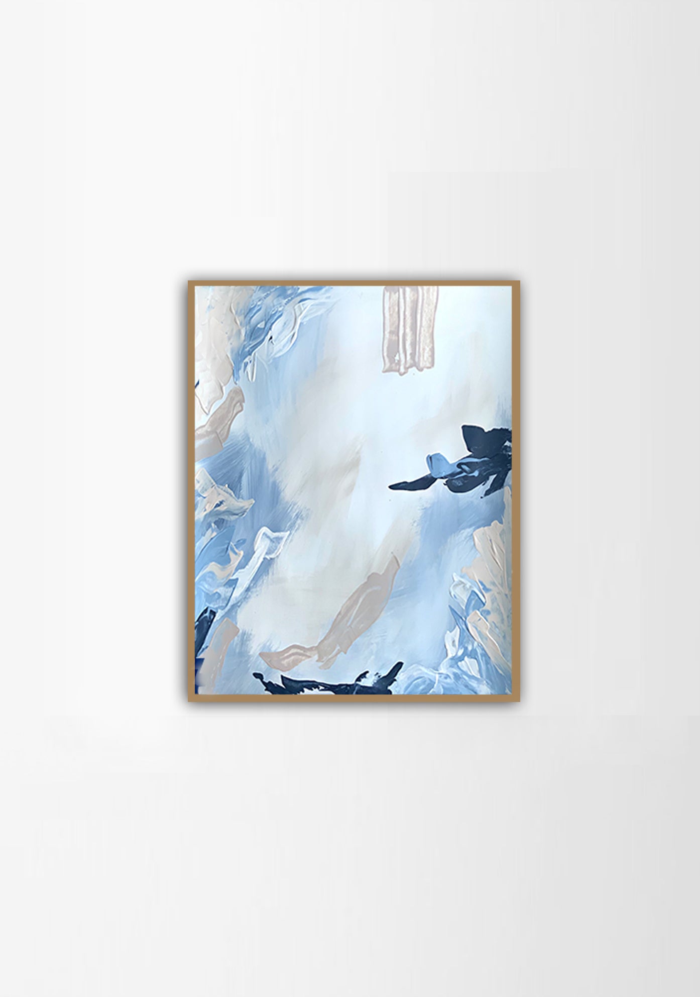 Blue Waves Kanvas Üzeri Akrilik El Yapımı Tablo