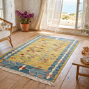 Bluesy El Dokuma Yün Kilim 113x173 Cm