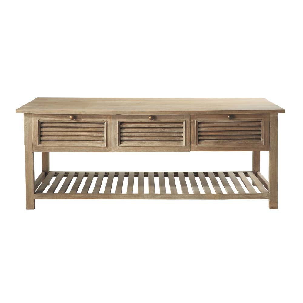 Bodrum Ahşap Dikdörtgen Orta Sehpa