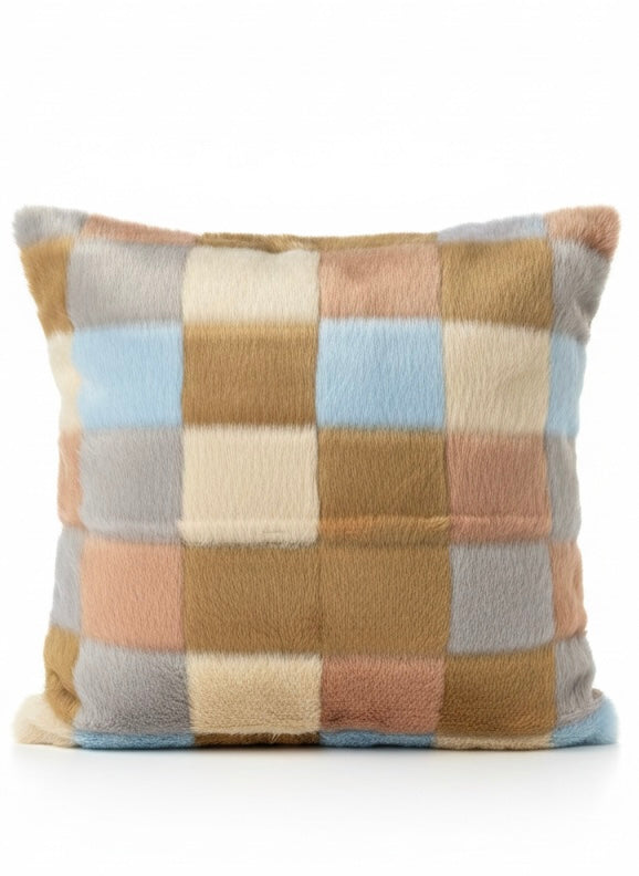 Boi, Çift Taraflı Peluş-Kadife Kırlent Kılıfı