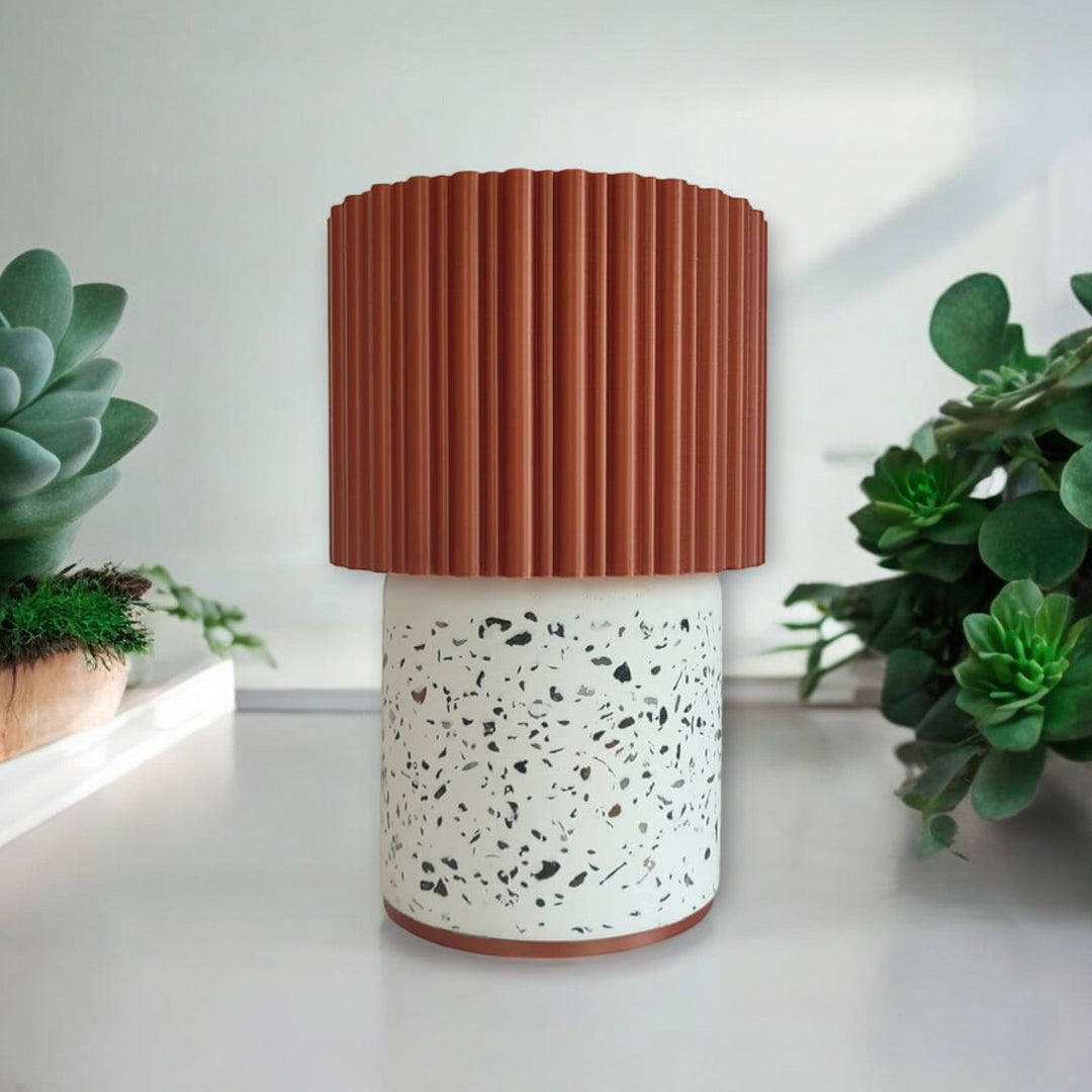 Bold Bakır & Terrazzo Abajur-Abajur-HGO ATELIER-NowShopFun