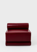 Bolster Lounge Chair Bordo Deri Berjer