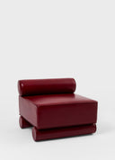Bolster Lounge Chair Bordo Deri Berjer