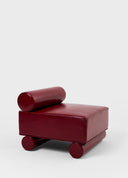 Bolster Lounge Chair Bordo Deri Berjer