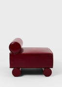 Bolster Lounge Chair Bordo Deri Berjer