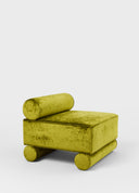 Bolster Lounge Chair Yeşil Kadife Berjer-Berjer-ALPAQ STUDIO-NowShopFun