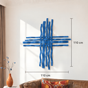 Bonmur Colors Duvar Dekoru – 110x110 cm Renkli Modern Metal Duvar Aksesuarı / Bonmur Colors Wall Decor – Large Colorful Modern Metal Wall Sculpture 110x110 cm