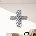 Bonmur Metal Duvar Dekoru – 110x110 cm Modern Büyük Boy Duvar Aksesuarı / Bonmur Metal Wall Decor – Large Modern Wall Sculpture 110x110 cm