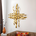 Bonmur Metal Duvar Dekoru – 110x110 cm Modern Büyük Boy Duvar Aksesuarı / Bonmur Metal Wall Decor – Large Modern Wall Sculpture 110x110 cm