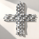 Bonmur Metal Duvar Dekoru – 110x110 cm Modern Büyük Boy Duvar Aksesuarı / Bonmur Metal Wall Decor – Large Modern Wall Sculpture 110x110 cm