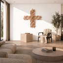Bonmur Neutrals Duvar Dekoru – 110x110 cm Minimal Modern Metal Duvar Aksesuarı / Bonmur Neutrals Wall Decor – Large Minimal Modern Metal Wall Sculpture 110x110 cm
