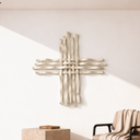 Bonmur Neutrals Duvar Dekoru – 110x110 cm Minimal Modern Metal Duvar Aksesuarı / Bonmur Neutrals Wall Decor – Large Minimal Modern Metal Wall Sculpture 110x110 cm