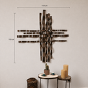 Bonmur Neutrals Duvar Dekoru – 110x110 cm Minimal Modern Metal Duvar Aksesuarı / Bonmur Neutrals Wall Decor – Large Minimal Modern Metal Wall Sculpture 110x110 cm