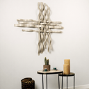 Bonmur Neutrals Duvar Dekoru – 110x110 cm Minimal Modern Metal Duvar Aksesuarı / Bonmur Neutrals Wall Decor – Large Minimal Modern Metal Wall Sculpture 110x110 cm