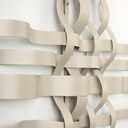 Bonmur Neutrals Duvar Dekoru – 110x110 cm Minimal Modern Metal Duvar Aksesuarı / Bonmur Neutrals Wall Decor – Large Minimal Modern Metal Wall Sculpture 110x110 cm