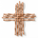 Bonmur Neutrals Duvar Dekoru – 110x110 cm Minimal Modern Metal Duvar Aksesuarı / Bonmur Neutrals Wall Decor – Large Minimal Modern Metal Wall Sculpture 110x110 cm