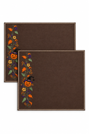 Boo Salem Koyu Kahverengi Halloween Amerikan Servis – 2’Li Set
