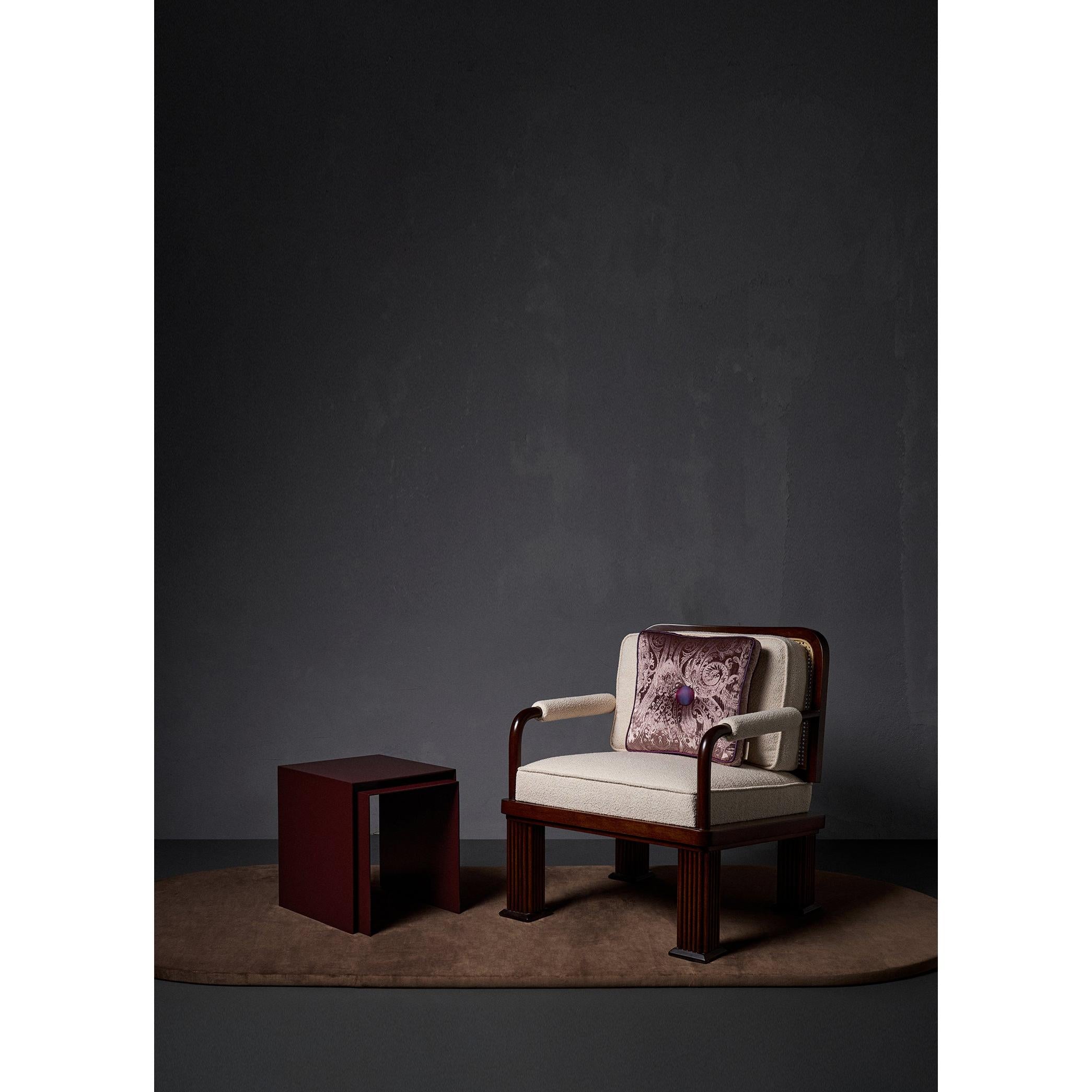 Bordo Metal 2'li Zigon Sehpa Seti-Yan Sehpa-ALPAQ STUDIO-NowShopFun