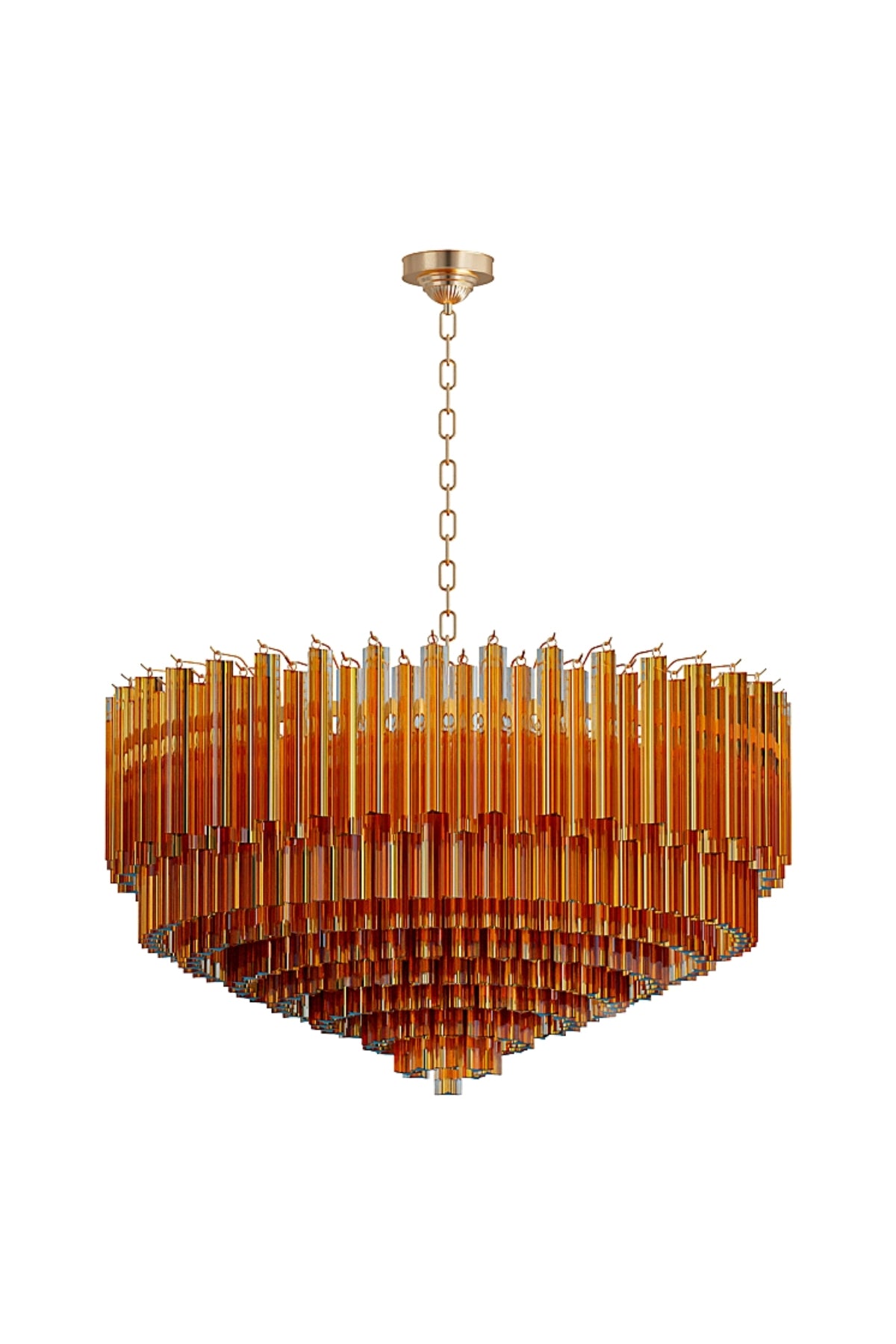 Borexia Gold Lüks Kristal Prizma Camlı Modern Salon Avizesi