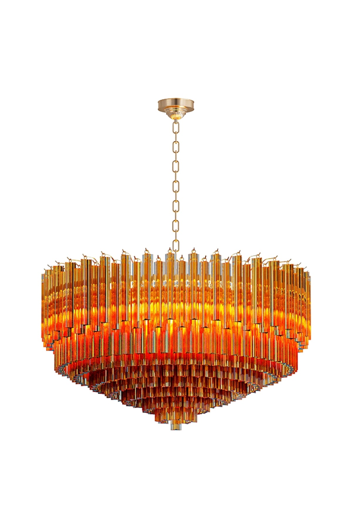 Borexia Gold Lüks Kristal Prizma Camlı Modern Salon Avizesi