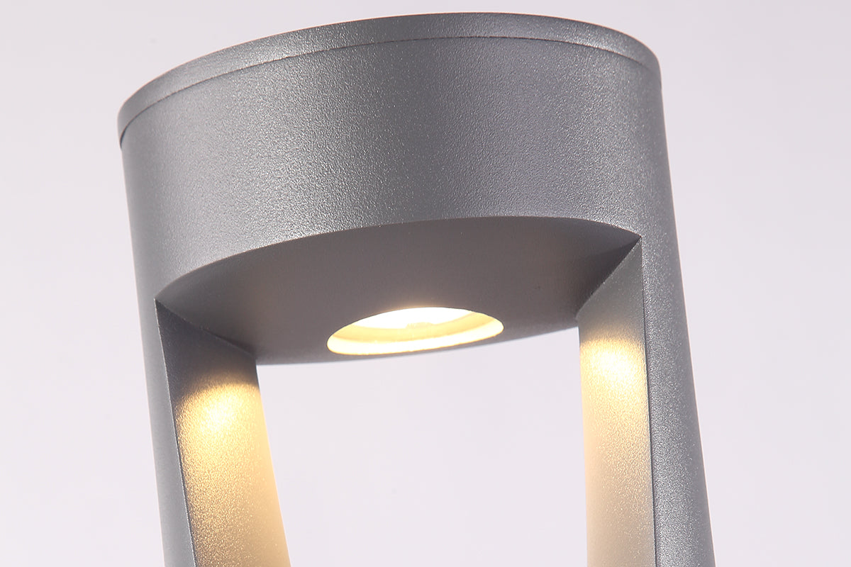 Bot Bolard Kentsel Gri̇ Ø10,8x12xh30 Cm Led 13w 3000k 180°