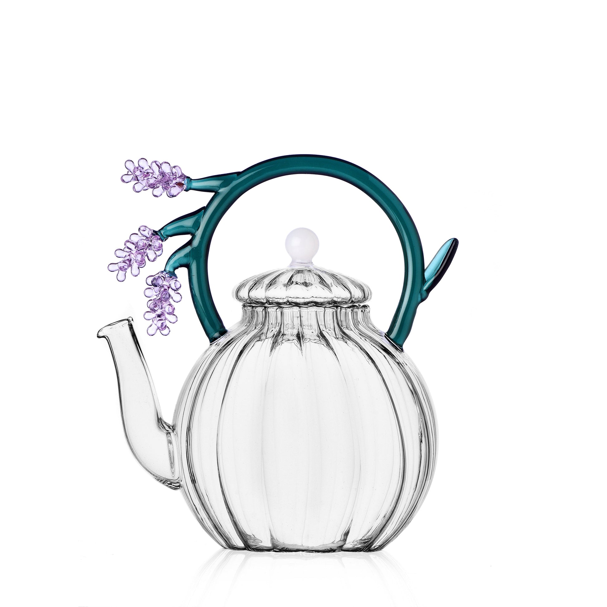 Botanica Lavanta Figürlü El Yapımı Cam Demlik
