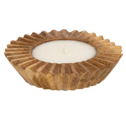 Bowl Oymalı Teak Mum