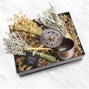 Coho Box Antique Tütsü Gezdirme Çanağı & Üzerlik & Adaçayı & Lavanta Hediye Seti