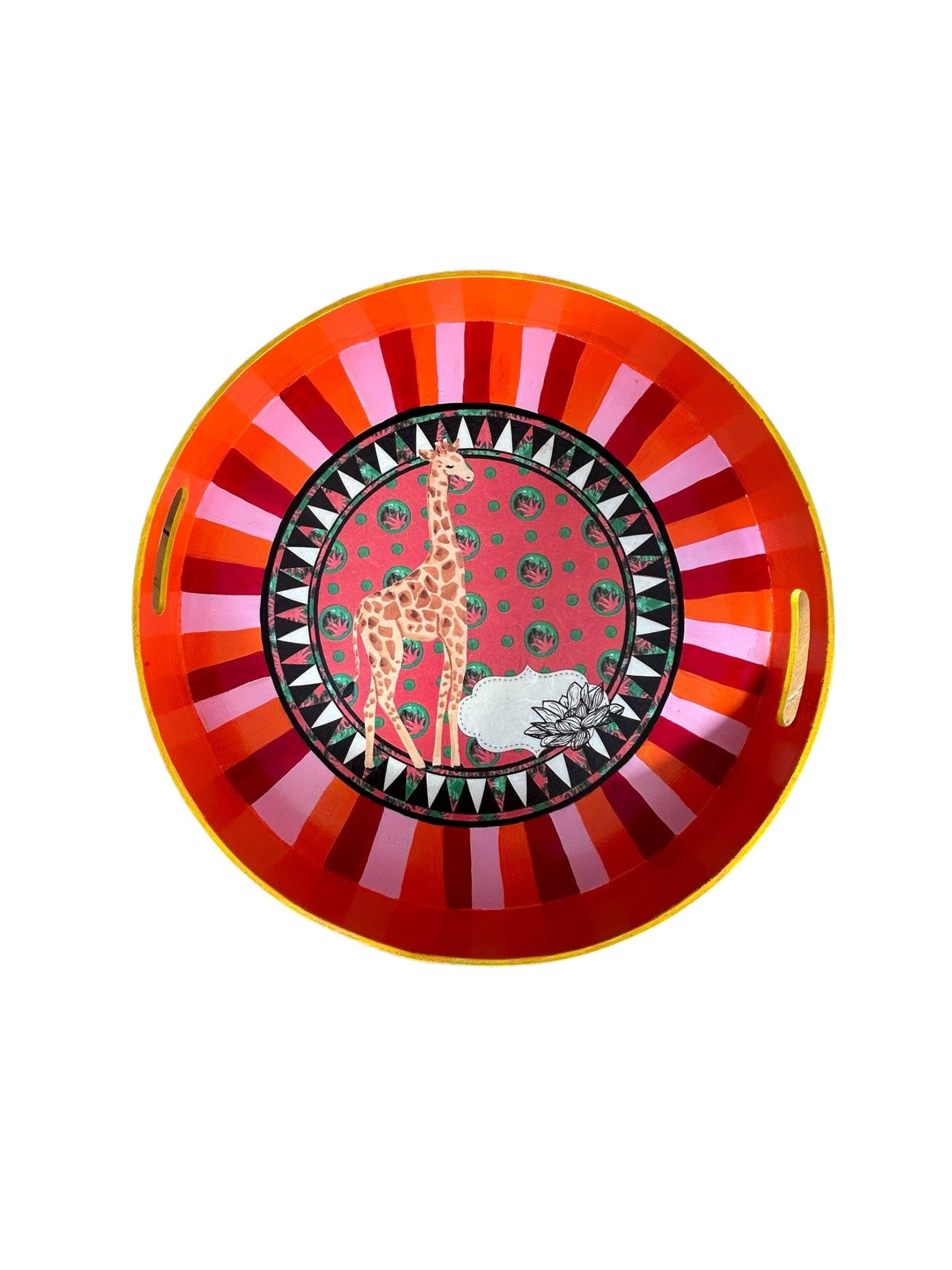 Desjoy Yuvarlak Ahşap Tepsi