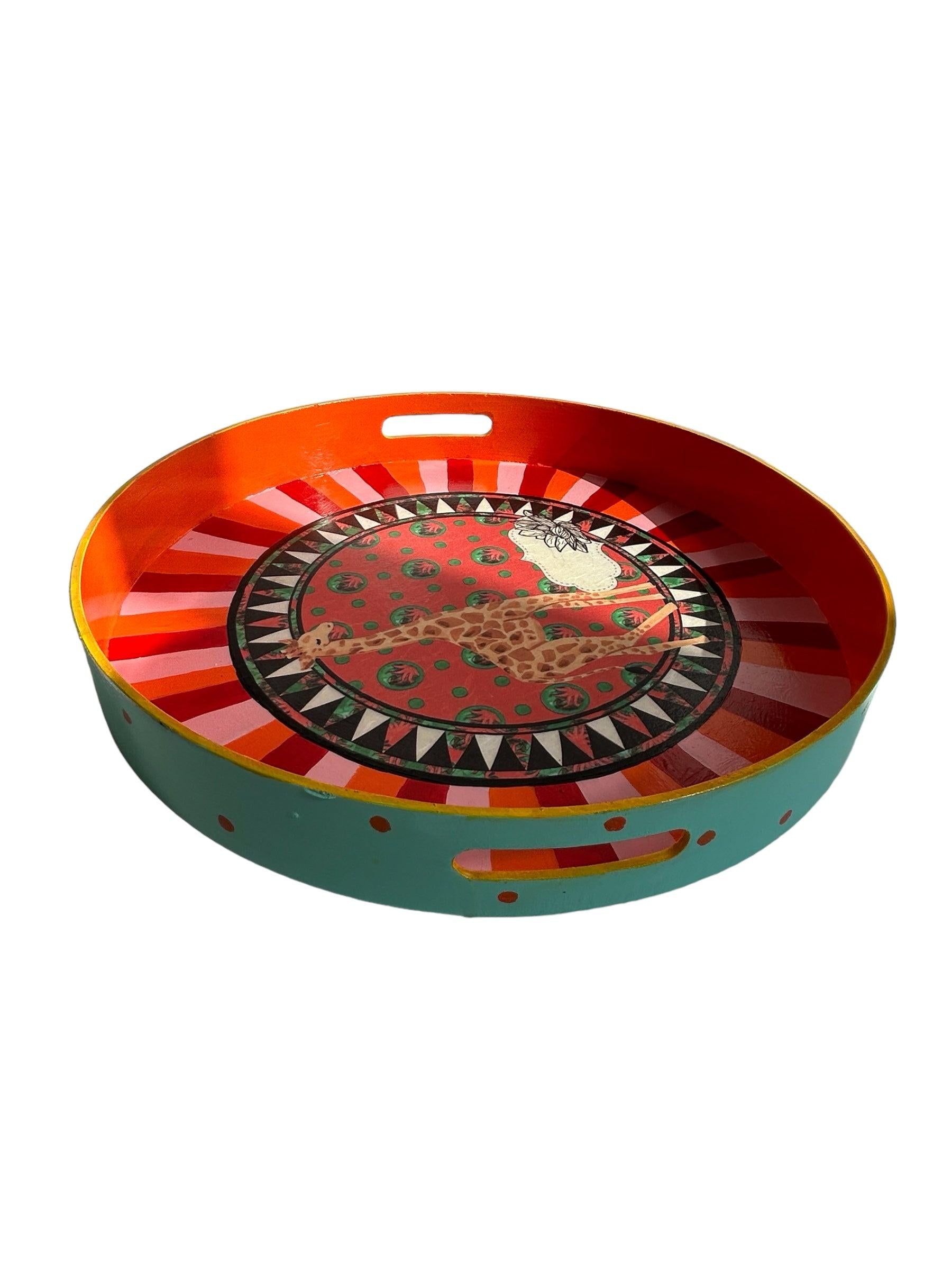 Desjoy Yuvarlak Ahşap Tepsi