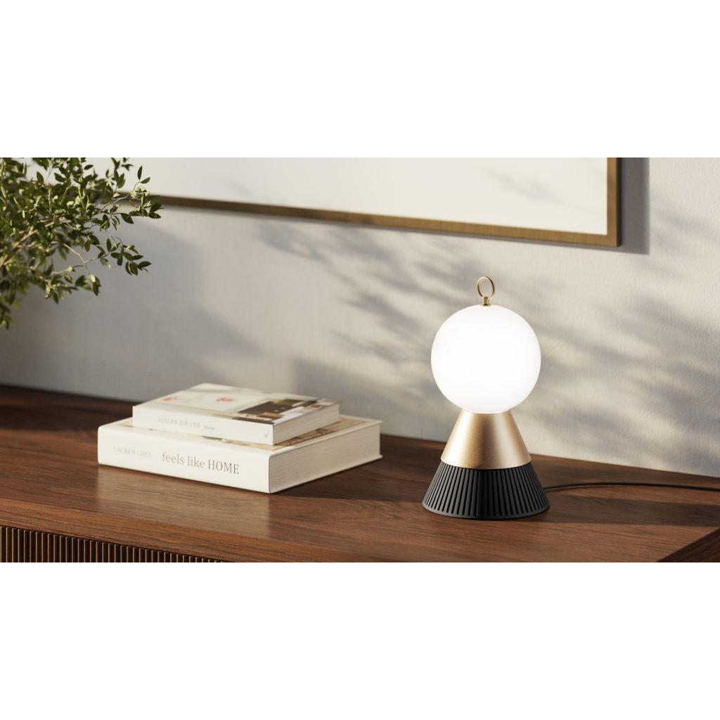 Bozu Masa Lambasi 1l Mat Si̇Yah Gold Ø14x26 Cm Led 6w 3000k