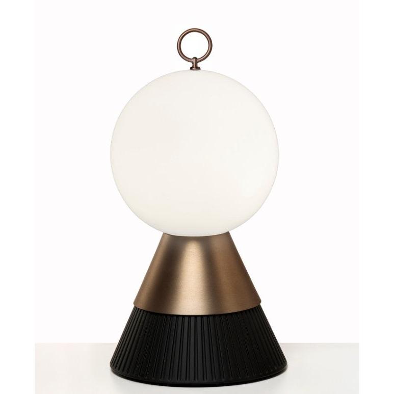 Bozu Masa Lambasi 1l Mat Si̇Yah Gold Ø14x26 Cm Led 6w 3000k